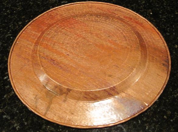 Mexican Copper Charger Hand Hammered Quemadura Plate